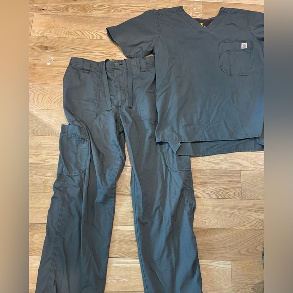 Carhartt Khaki Green Cargo Scrub Set - Picture 1 of 8